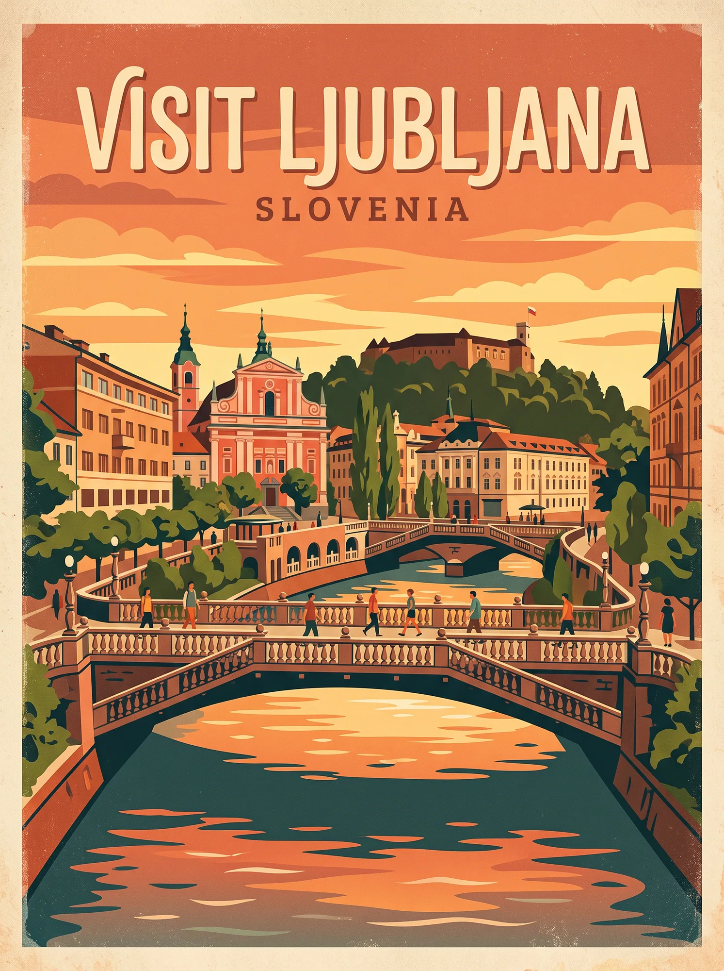 Retro travel poster